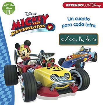 portada Leo con Disney Nivel 1. Mickey y los Superpilotos. Un cuento para cada letra: r/rr, h, b, v