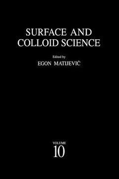 portada Surface and Colloid Science: Volume 10 (in English)