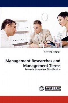 portada management researches and management terms (en Inglés)