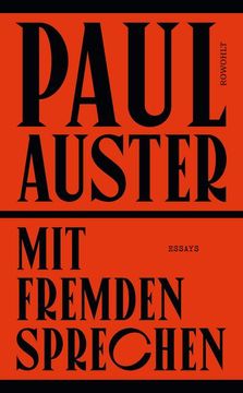 portada Auster, mit Fremden Sprechen (en Alemán)