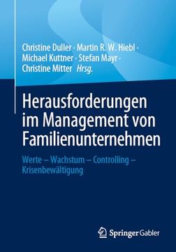 portada Herausforderungen im Management von Familienunternehmen: Werte â Wachstum â Controlling â Krisenbewã¤Ltigung (German Edition) [Soft Cover ] (in German)
