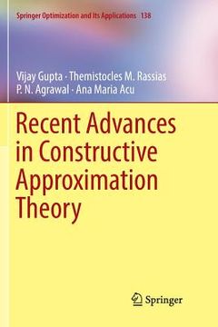 portada Recent Advances in Constructive Approximation Theory (en Inglés)