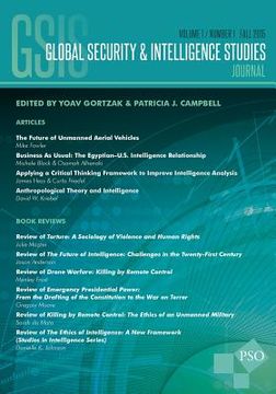 portada Global Security & Intelligence Studies: Vol. 1, No. 1, Fall 2015 (en Inglés)