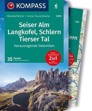 portada Kompass Wanderführer Seiser Alm, Langkofel, Schlern, Tierser tal - Herausragende Dolomiten, 35 Touren (en Alemán)