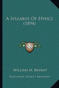 portada a syllabus of ethics (1894) (en Inglés)