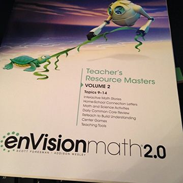 portada Envision Math 2. 0, Teacher's Resource Masters, Grade k, Volume 2: Topics 9-14, 9780328827565, 0328827568, 2016