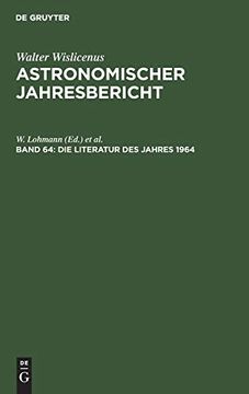portada Die Literatur des Jahres 1964 (Astronomischer Jahresbericht) (German Edition) [Hardcover ] (in German)