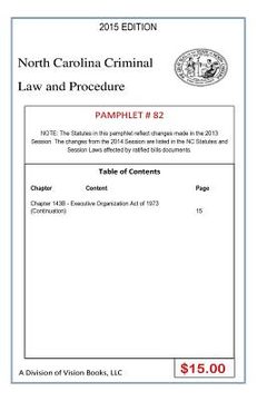 portada North Carolina Criminal Law and Procedure-Pamphlet 82 (en Inglés)