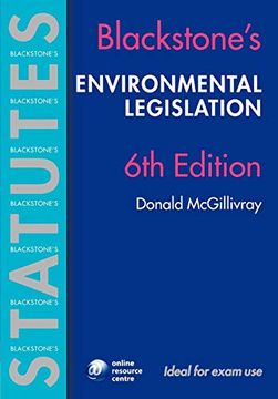 portada Blackstone's Environmental Legislation (Blackstone's Statute Series) (en Inglés)