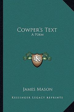 portada cowper's text: a poem (en Inglés)