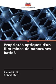 portada Propriétés optiques d'un film mince de nanocunes batio3 (en Francés)