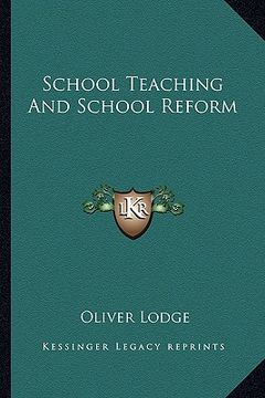 portada school teaching and school reform