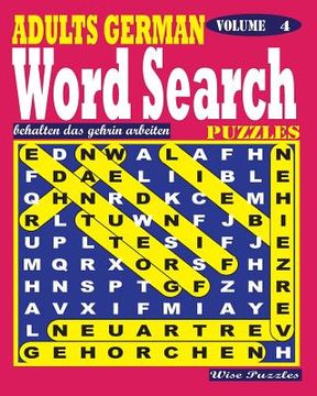 portada ADULTS GERMAN Word Search Puzzles. Vol. 4 (en Alemán)