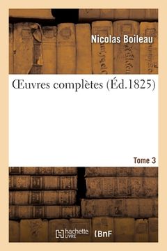portada OEuvres complètes. Tome 3 (in French)