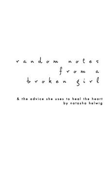 portada Random Notes From a Broken Girl (in English)