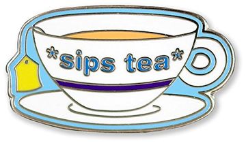 portada Sips tea - Hard Enamel pin (Cloisonne Pin) 