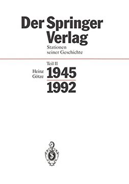 portada Der Springer-Verlag: Stationen Seiner Geschichte Teil 2: 1945 – 1992 (in German)