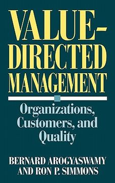 portada value-directed management: organizations, customers, and quality (en Inglés)