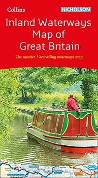 portada Collins Nicholson Inland Waterways map of Great Britain: The Number 1 Bestselling Waterways map [Idioma Inglés] (Nicholson Waterways Map) 