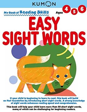 portada Kumon My Bk of Reading Skills: Easy Sight Words (en Inglés)