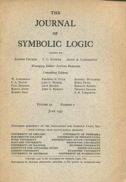 portada THE JOURNAL OF SYMBOLIC LOGIC. VOLUME 22. NUMBER 2. JUNE 1957.