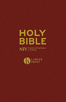 portada Niv Larger Print Burgundy Hardback Bible (en Inglés)