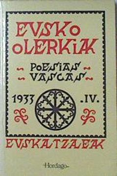 portada Eusko Olerkiak Poesías Vascas (1933) iv