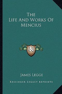 portada the life and works of mencius (en Inglés)