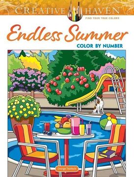 portada Creative Haven Endless Summer Color by Number (Creative Haven Coloring Books) (en Inglés)