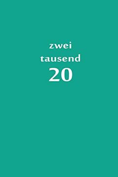 portada Zweitausend 20: Taschenkalender 2020 a5 Türkisblau (en Alemán)