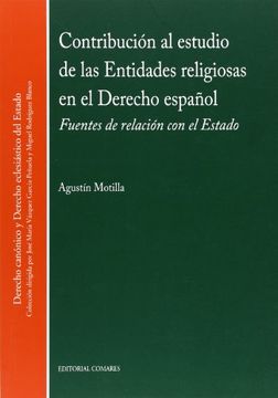 portada Contribución al Estudio de las Entidades Religiosas en el Derecho Español (Derecho Canonico Eclesias. ) (in Spanish)