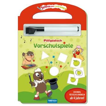 portada Trötsch Unser Kleines Sandmännchen Schreib und Wisch weg Vorschulspiele Pittiplatsch Pappenbuch (en Alemán)
