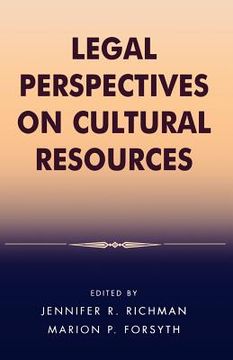 portada legal perspectives on cultural resources (en Inglés)