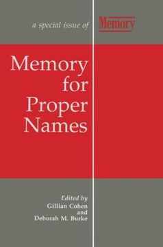 portada Memory for Proper Names: A Special Issue of Memory