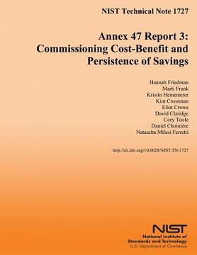 portada Annex 47 Report 3: Commission Cost-Benefit and Persistence of Savings (in English)