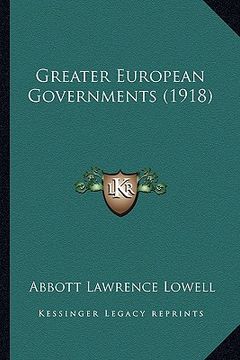 portada greater european governments (1918) (in English)