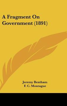 portada a fragment on government (1891) (in English)