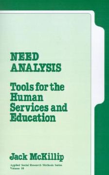 portada need analysis: tools for the human services and education (en Inglés)
