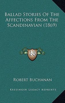 portada ballad stories of the affections from the scandinavian (1869) (in English)