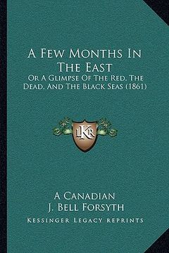 portada a few months in the east: or a glimpse of the red, the dead, and the black seas (1861) (en Inglés)