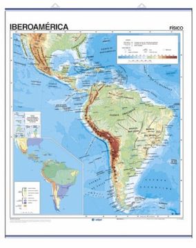 Iberoamérica, físico / político: Mapas Murales (Cartografía)