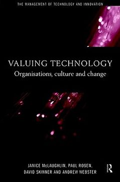 portada valuing technology: organisations, culture and change (en Inglés)
