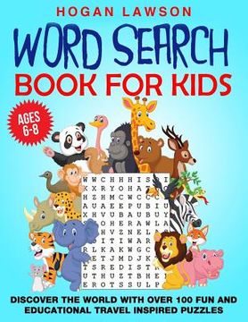 portada Word Search for Kids Ages 6-8: Travel Around the World (in English)