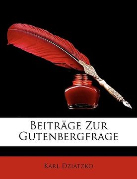 portada Beitrage Zur Gutenbergfrage (en Alemán)
