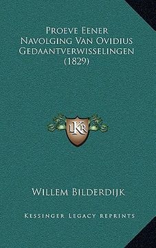 portada Proeve Eener Navolging Van Ovidius Gedaantverwisselingen (1829)