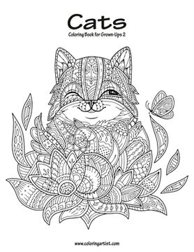 portada Cats Coloring Book for Grown-Ups 2 (en Inglés)