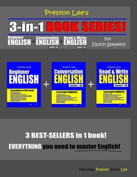 portada Preston Lee's 3-in-1 Book Series! Beginner English, Conversation English & Read & Write English Lesson 1 - 40 For Dutch Speakers (en Inglés)