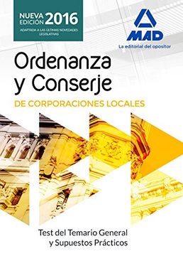 Libro Ordenanzas Y Conserjes De Corporaciones Locales. Test Del Temario ...