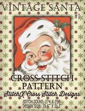 portada Vintage Santa Cross Stitch Pattern (in English)