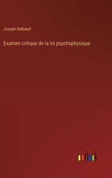 portada Examen critique de la loi psychophysique (en Francés)